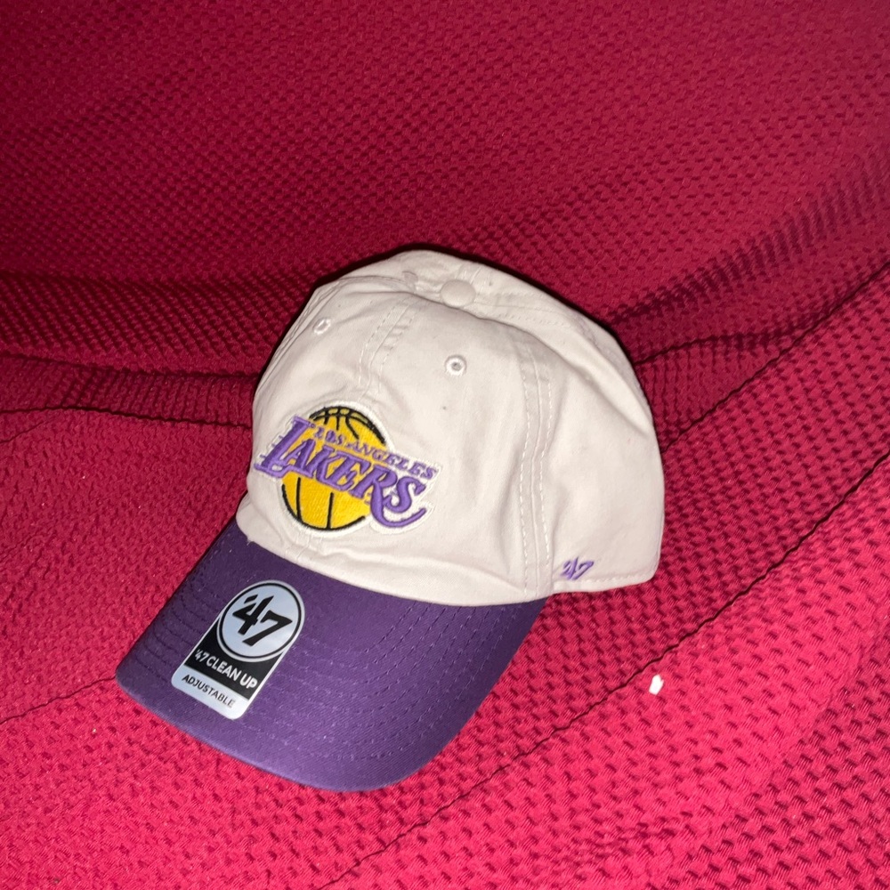 NWT NBA LA Lakers '47 Brand Adjustable Hat - Khaki Tan Cap